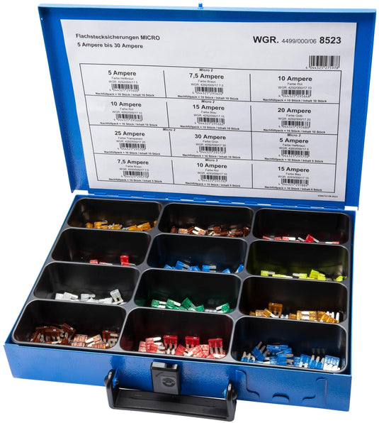 Dresselhaus assortiment zekeringen bananenstekker 8523 blade fuses assorted. micro 2+3