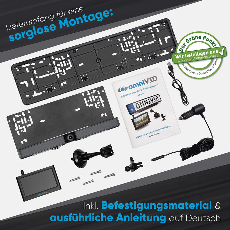 Afbeelding laden in galerijviewer, Omnivid parkeerhulp solar4 reversing video system solar 4
