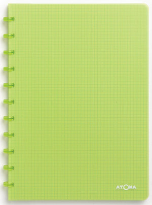 Atoma trendy schrift - a4 - 144 bladzijden - geruit 5 mm - transparant groen - 1 stuk