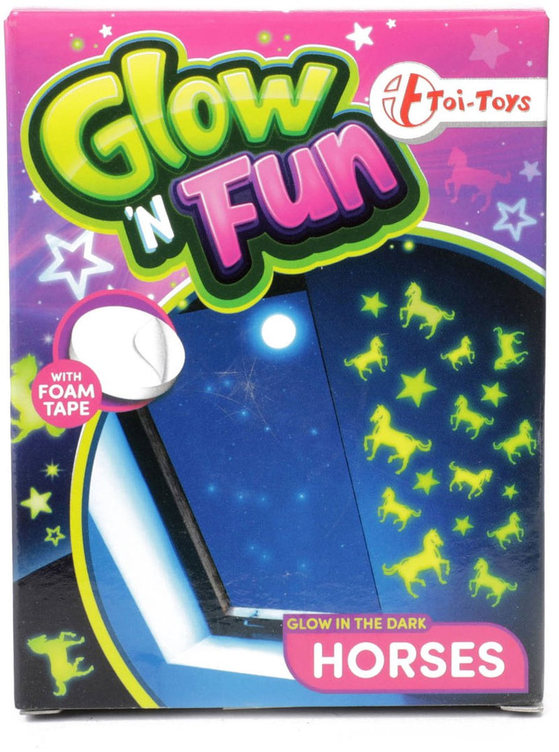 Afbeelding laden in galerijviewer, Toi-toys glow n fun glow in the dark paarden
