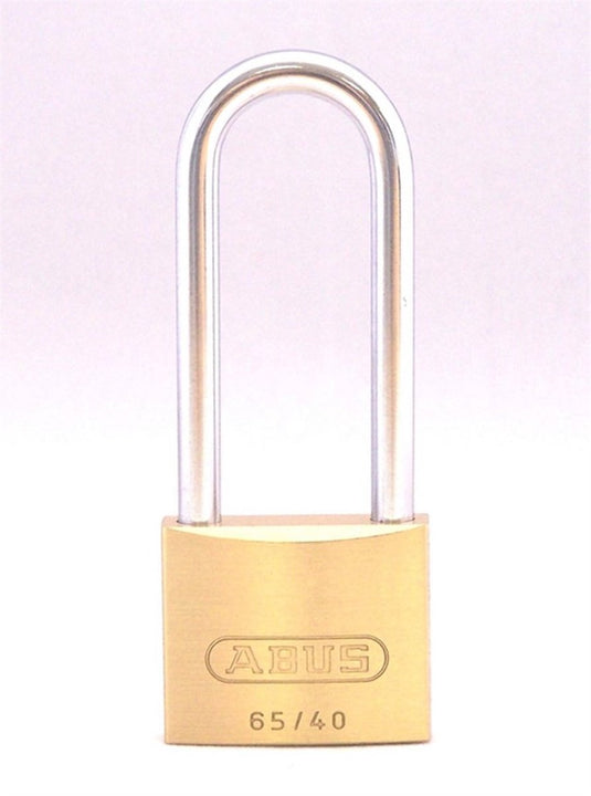 Abus hangslot - messing ongelakt - messing - - 65 40hb40 hoge beugel 40mm messing