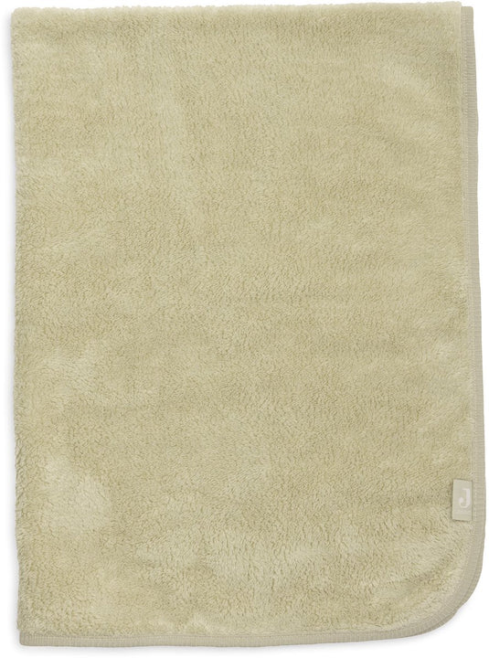 Jollein deken ledikant 100x150cm basic sherpa jersey soft matcha
