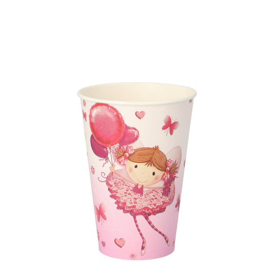 Papstar set a 10 drinkbekers little dancer karton 0,2l ø7x9,7cm