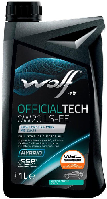 Wolf motoröl officialtech ls fe motoroil 0w20 1l off.tech ls-fe