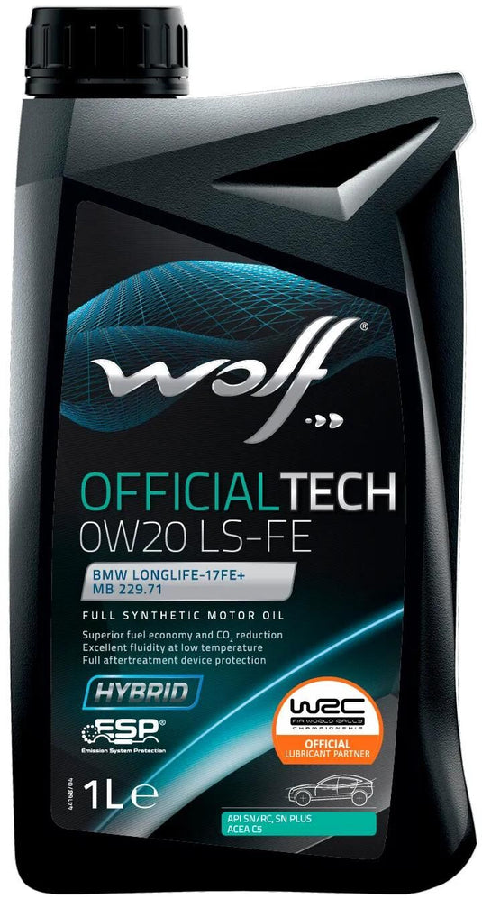Wolf motoröl officialtech ls fe motoroil 0w20 1l off.tech ls-fe