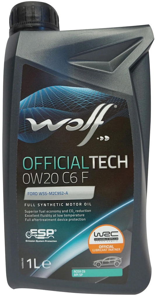 Wolf motorolie officialtech c6 f motoroil 0w20 1l off.tech c6 f