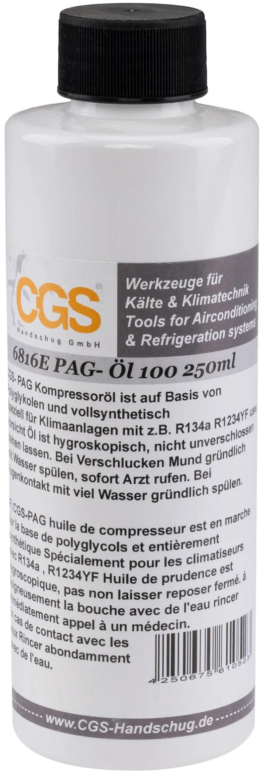 Cgs klimakompressoröl pag öl pag oel 250ml iso100