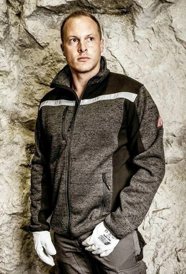 Nitras safety softshell jack motion tex plus 7192 knitted softshell jacket. motion tex plus black