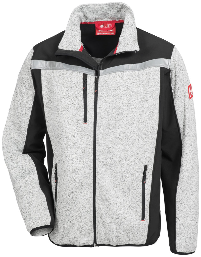 Afbeelding laden in galerijviewer, Nitras safety softshell jack motion tex plus 7192 knitted softshell jacket. motion tex plus gray
