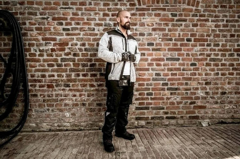 Afbeelding laden in galerijviewer, Nitras safety softshell jack motion tex plus 7192 knitted softshell jacket. motion tex plus gray

