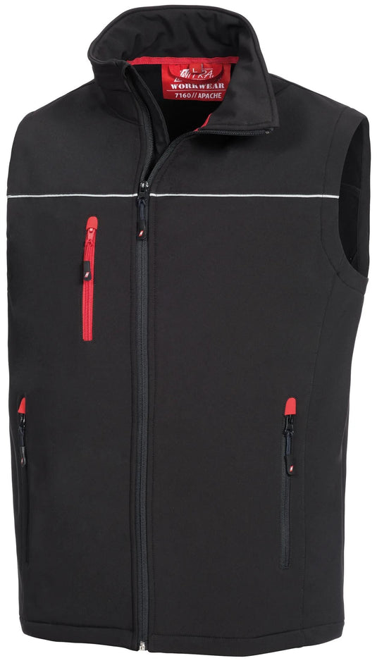 Nitras safety softshell vest motion tex light softshell vest gr. m motion tex light black