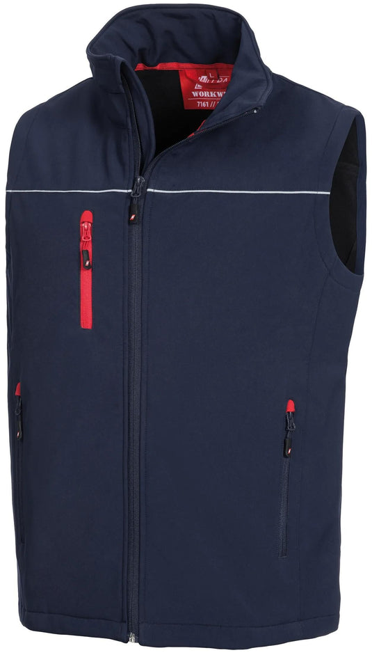 Nitras safety softshell vest motion tex light softshell vest gr. xl motion tex light blue