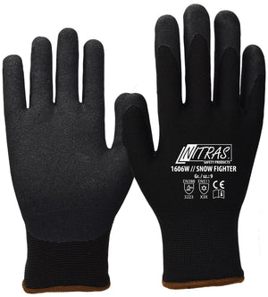 Nitras safety winterhandschoen snow fighter winter glove size 8 black snow fighter