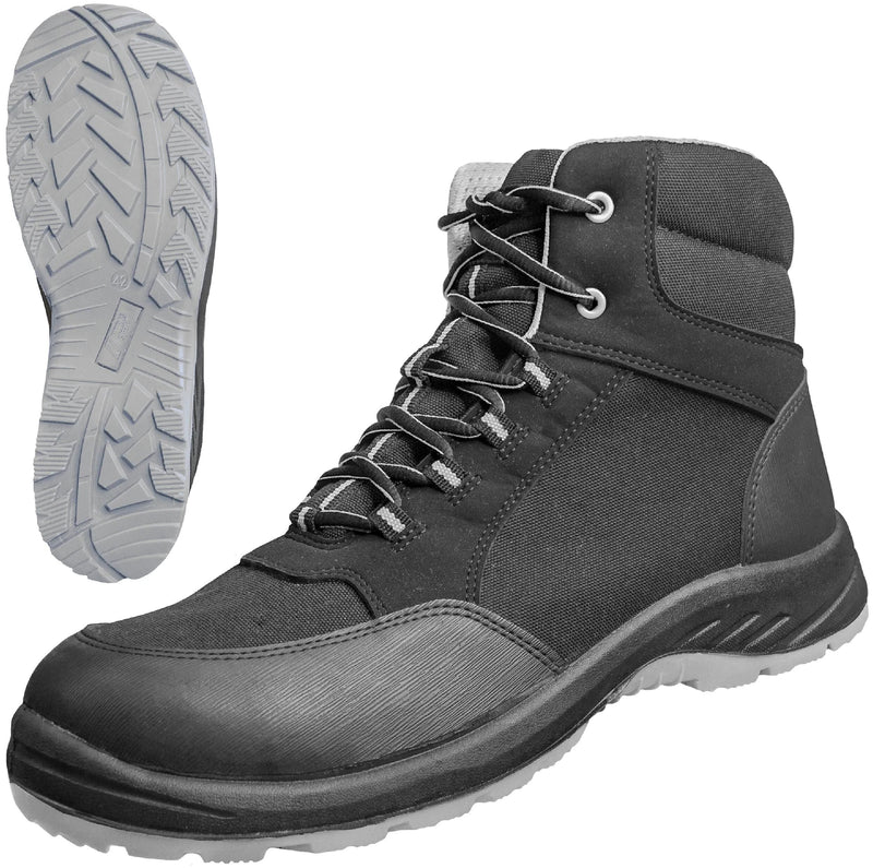Afbeelding laden in galerijviewer, Nitras safety stiefel solid step mid safety boots gr. 46 solid step mid gray
