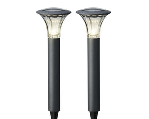 Lumineo led solar tuinsteker set a 2st. 49x17cm warmwit