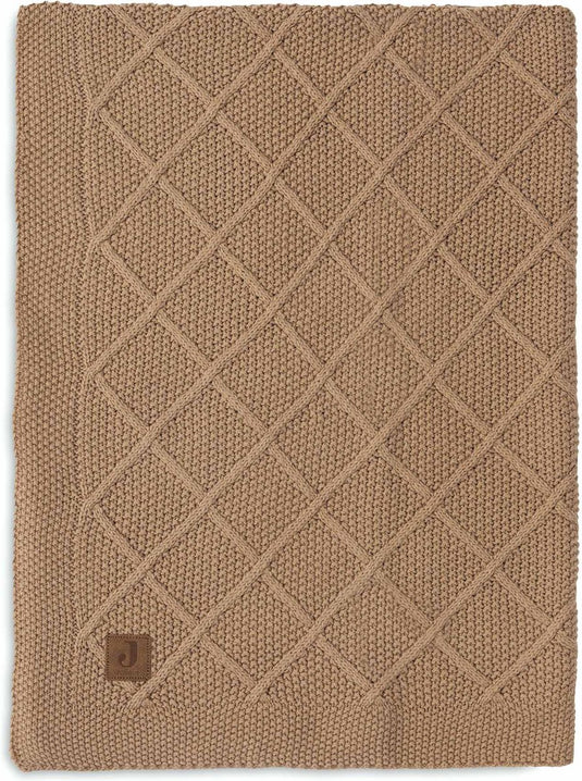 Jollein deken ledikant 100x150cm check knit biscuit