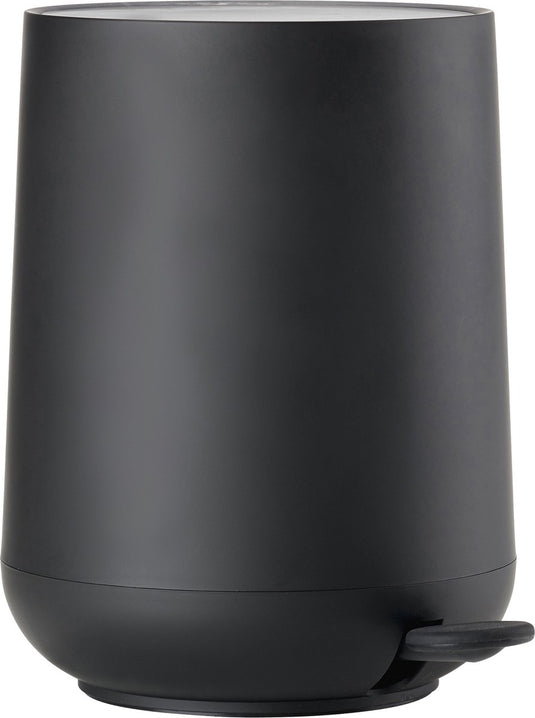 Zone denmark nova pedaalemmer - prullenbak badkamer softclose - afvalemmer klein - toilet badkamer accessoires - kunststof - 3 liter - 23,5 x 20,5 cm - zwart