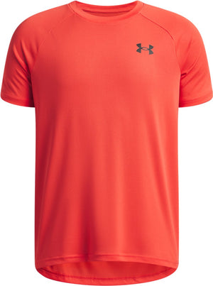 Under armour ua tech 2.0 ss-rood jongens sportshirt - venom rood - zwart