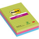Super sticky notes 6603ssuc2 post-it 102x152mm gelijnd assorti