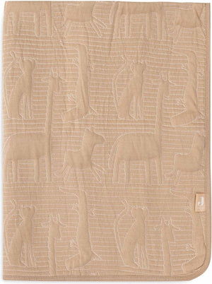 Jollein deken ledikant 100x150cm jungle jambo biscuit oatmeal