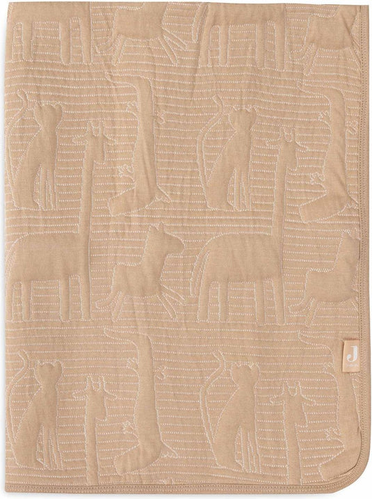 Jollein deken ledikant 100x150cm jungle jambo biscuit oatmeal