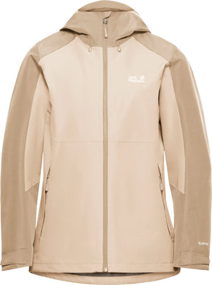 Jack wolfskin wildbound 2l jkt w dames outdoorjas-oyster