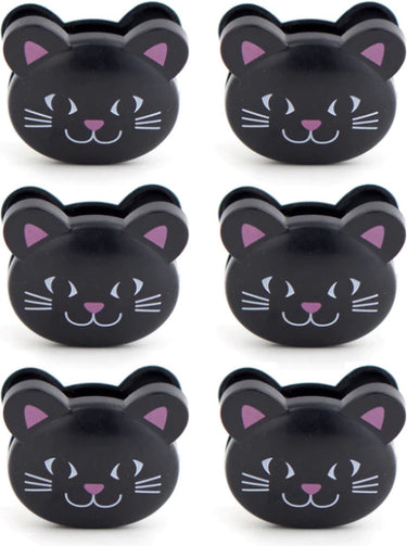 Kikkerland kat bag clips (set van 6) - zwart van