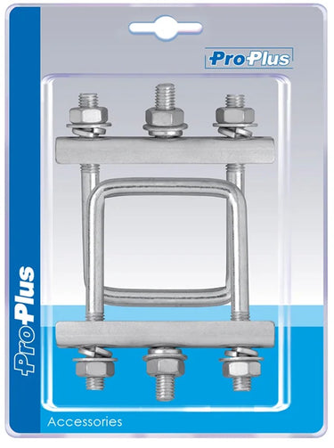 Proplus u-beugel vierkant 60mm voor neuswielklem - set van 2 stuks in blister