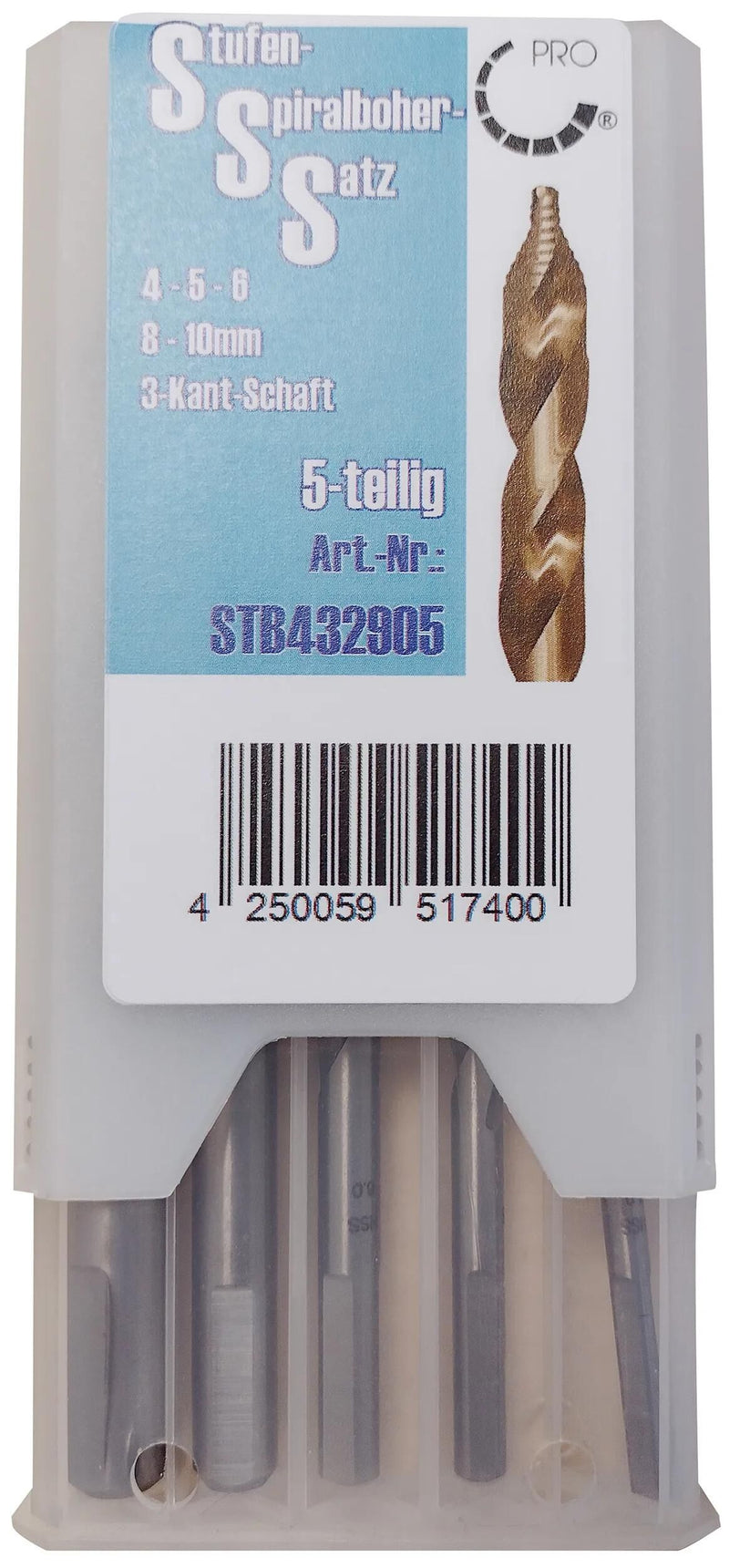 Afbeelding laden in galerijviewer, Pro set speciaalboren stb4329 step twist drill set per 4-10mm 5 pcs.
