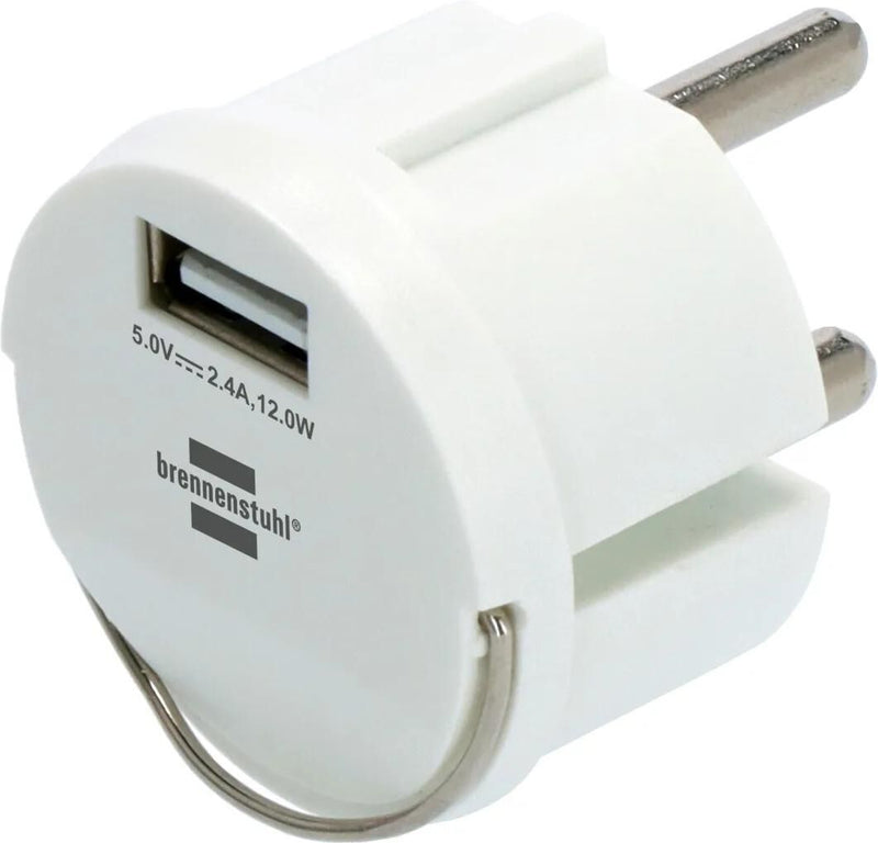 Afbeelding laden in galerijviewer, Brennenstuhl adapter usb socket adapter burning chair 2.4a, white
