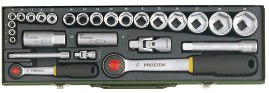 Proxxon steckschlüsselsatz socket wrench set 1 2 +1 4 (27 pcs.)