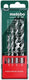 Metabo accessoires metabo assortiment boren universal drill bit casse 4-part