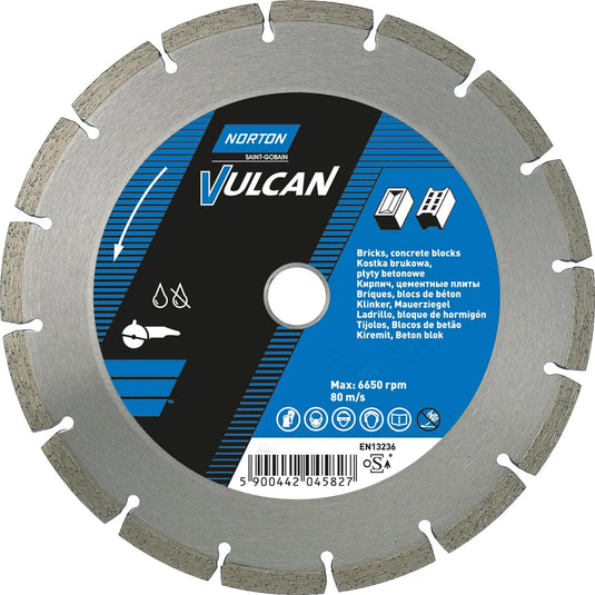 Norton doorslijpschijf vulcan universal diamond disk vulcan universal 125x7x2x22.23