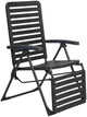 Lifetime garden verstelbare tuinstoel - zit en ligstoel tuin - campingstoel opvouwbaar - 104 x 62 x 151cm - zwart