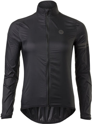 Agu essential - windjack dames - fietsjack - winddicht en waterafstotend - ademende mesh rug - reflecterend - opvouwbaar - zwart - xl