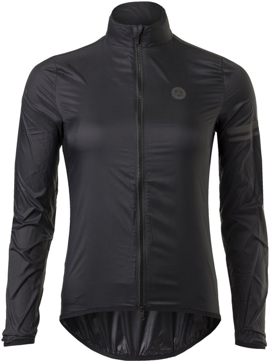 Agu essential - windjack dames - fietsjack - winddicht en waterafstotend - ademende mesh rug - reflecterend - opvouwbaar - zwart - xl