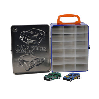 Afbeelding laden in galerijviewer, Rapid wheels opbergbox metaal met 2 diecast freewheel auto's | 2 stuks
