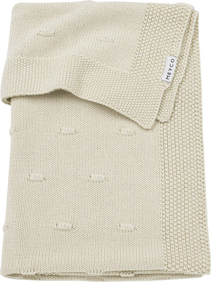 Meyco baby knots ledikant deken - soft sand - 100x150cm - 1.0 tog