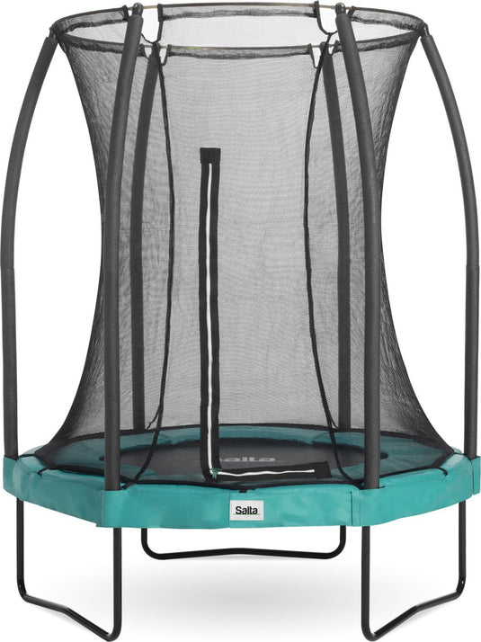 Salta comfort edition - ø 153 cm - ronde trampoline met veiligheidsnet - groen - mini kleine trampoline voor kinderen
