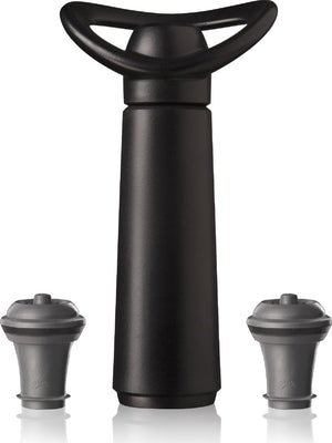 Vacuvin vacu vin wine saver concerto zwart | vacuüm wijnpomp | 2 vacuum wine stoppers