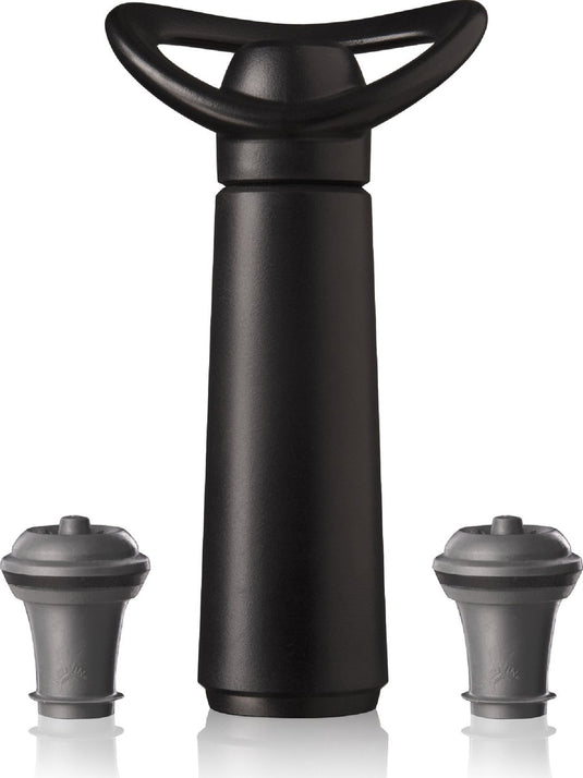 Vacuvin vacu vin wine saver concerto zwart | vacuüm wijnpomp | 2 vacuum wine stoppers