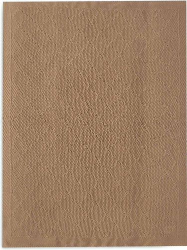 Jollein - deken ledikant 100x150cm - dekentje baby - check knit biscuit