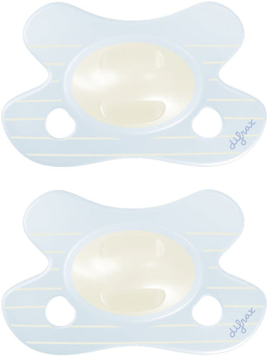 Difrax fopspeen natural - newborn - blauw - 2 stuks