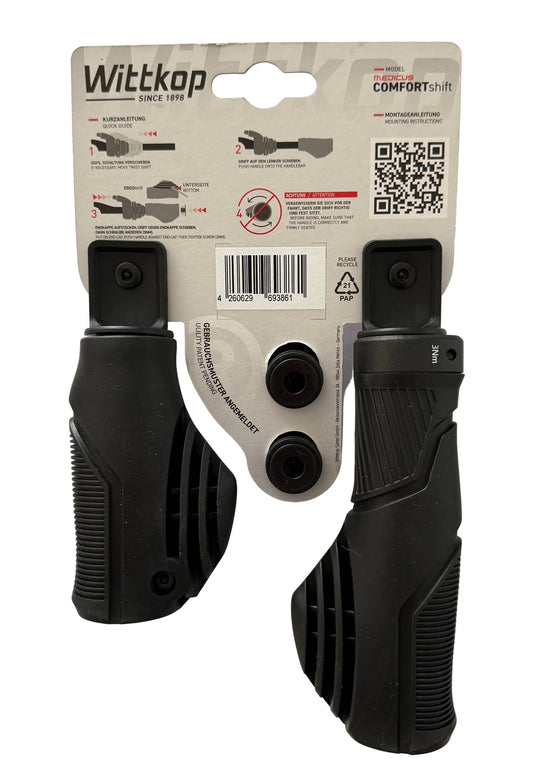 Roveba wittkop medicus comfort set handvatten 135 95 mm met alu klem
