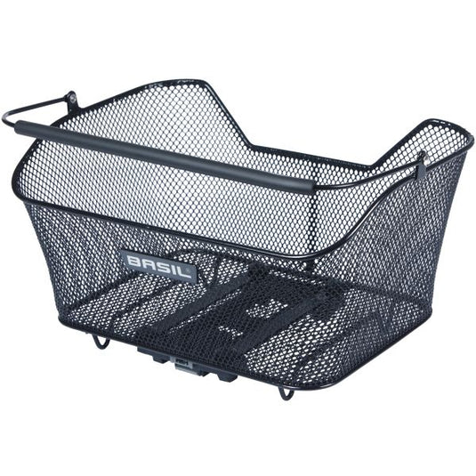 Basil fietsmand base m met mik bevestiging 14 liter 25 x 33 x 17 cm - zwart