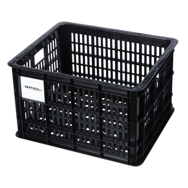 Afbeelding laden in galerijviewer, Basil fietskrat M - medium - 29.5 liter - zwart
