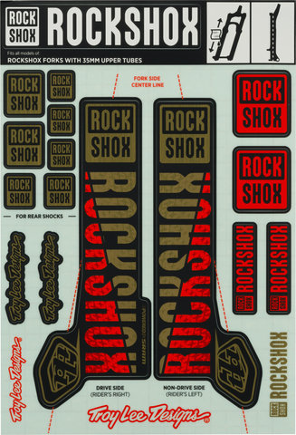 Afbeelding laden in galerijviewer, Rockshox troy lee designs decal kit f.pike lyrik yari domain revelation c. 2018
