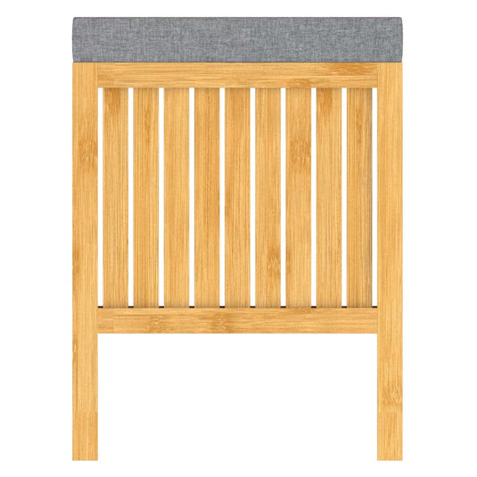 Eisl 2-in-1 wasmand met zitkussen 39x39x52,5 cm bamboe