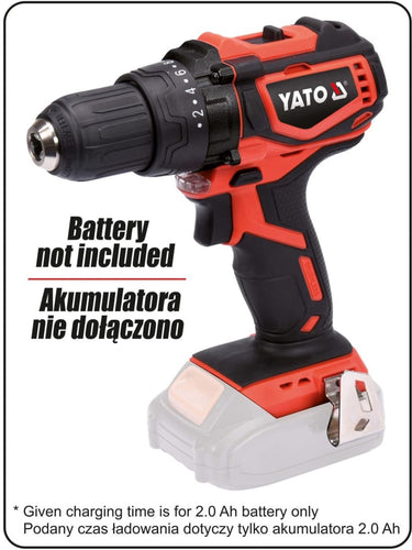 Yato 18v serie - accuboormachine - borstelloos - 2000 rpm - metaalhuis