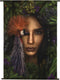 Hd collection wall hanging lady peacock green 136x3x105cm